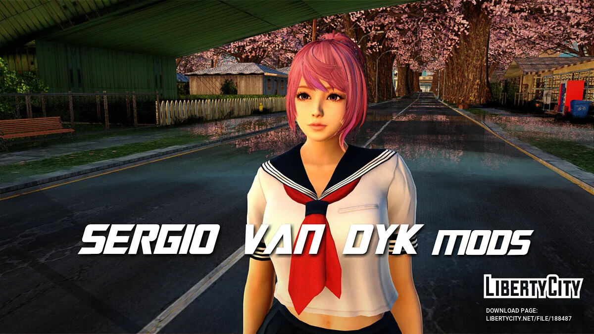 Юкино из Dead Or Alive Xtreme Venus Vacation в школьной униформе / GTA San Andreas