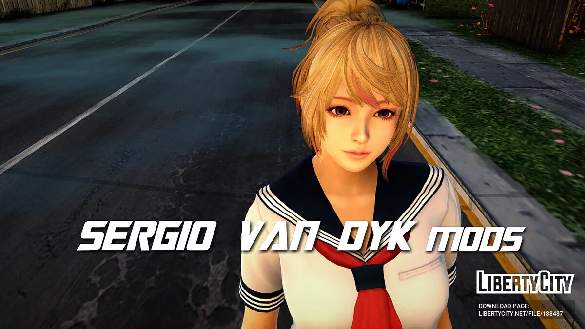 Юкино из Dead Or Alive Xtreme Venus Vacation в школьной униформе / GTA San Andreas