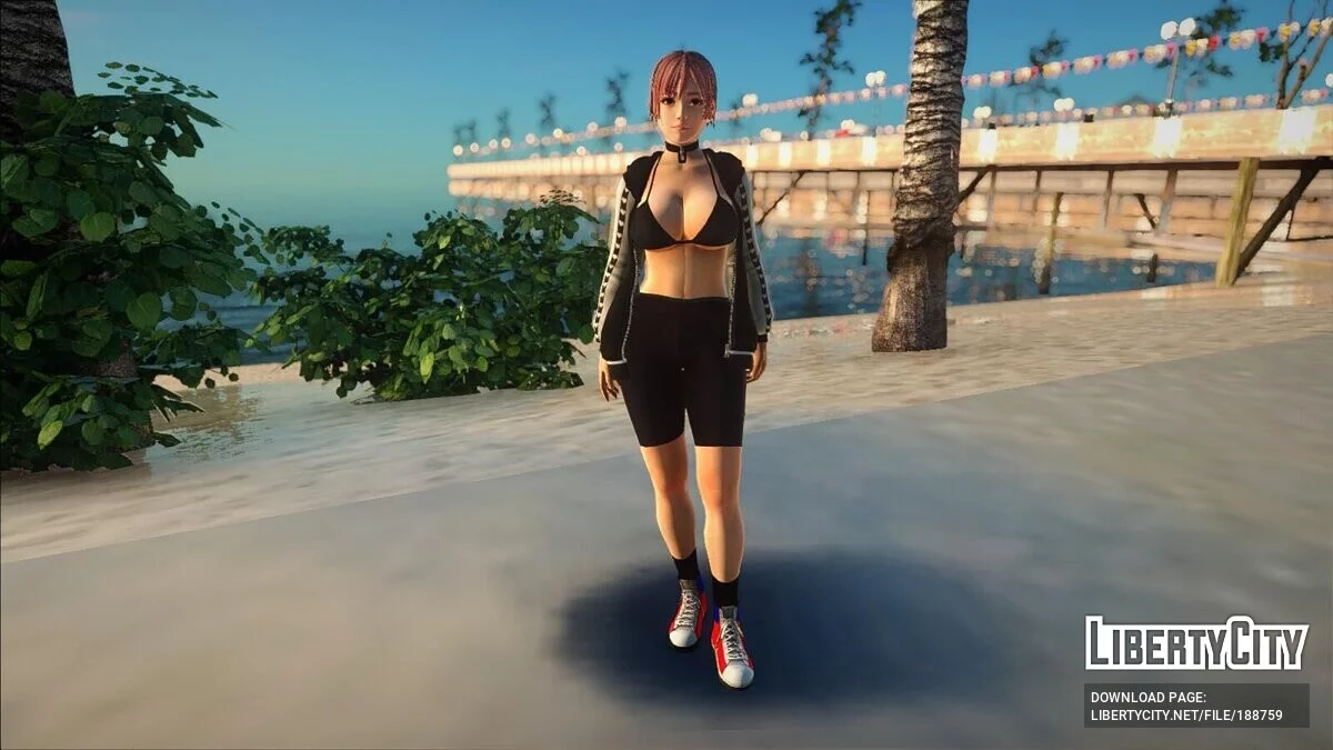 Хонока в одежде велосипедиста / GTA San Andreas