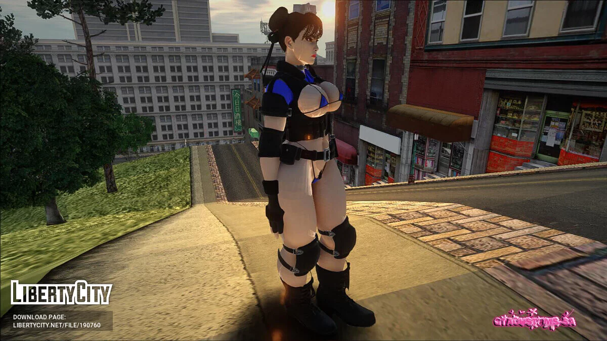 Чун Ли в сексуальном костюме Swat / GTA San Andreas