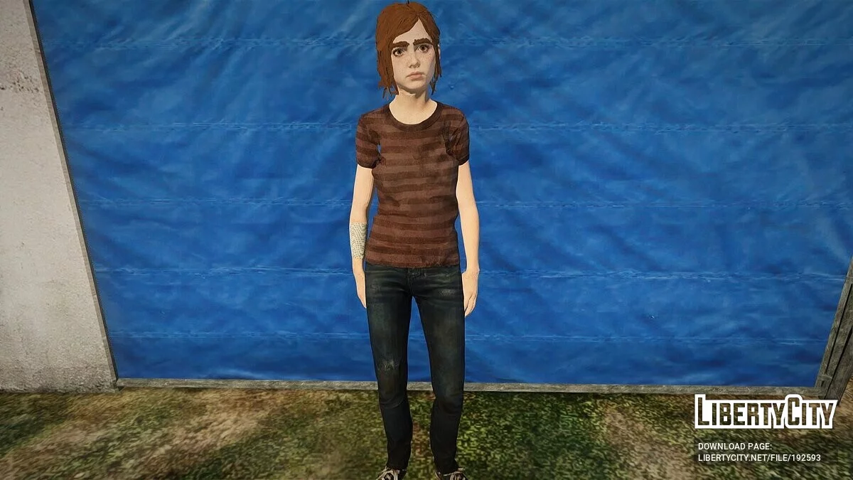 Элли из игры The Last of Us 2 (Пролог) / GTA San Andreas