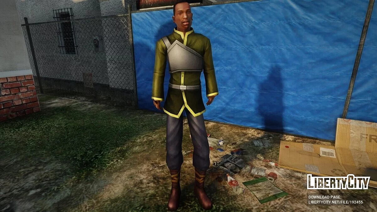 Карл Джонсон в наряде из Sword Art Online Newbie / GTA San Andreas