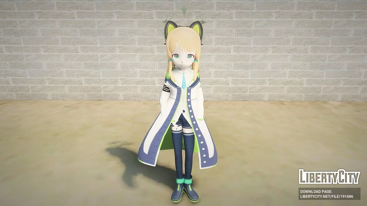Midori Saiba из Blue Archive / GTA San Andreas