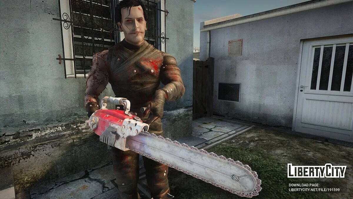 Савини Эш из Evil Dead: The Game + новое оружие / GTA San Andreas