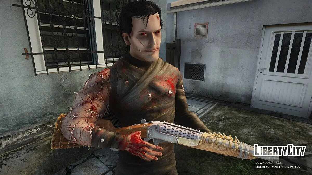 Савини Эш из Evil Dead: The Game + новое оружие / GTA San Andreas