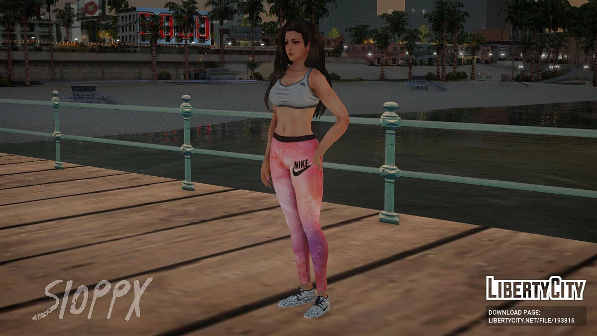 Длинноволосая Мэи Ширануи в спортивной одежде / GTA San Andreas
