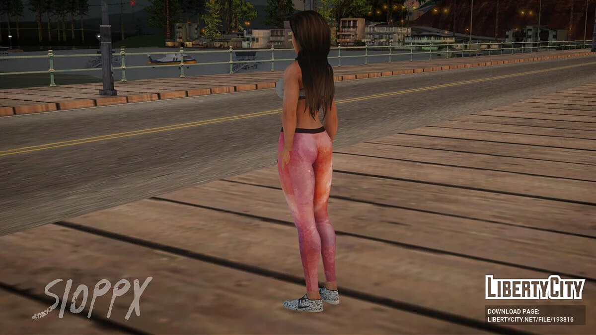 Длинноволосая Мэи Ширануи в спортивной одежде / GTA San Andreas