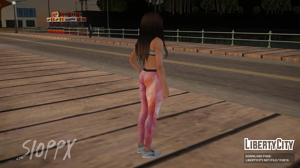 Длинноволосая Мэи Ширануи в спортивной одежде / GTA San Andreas