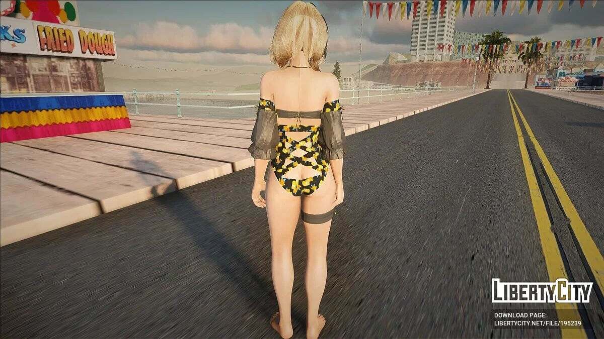 Рэйчел в сексуальном купальнике с Бартом Симпсоном / GTA San Andreas