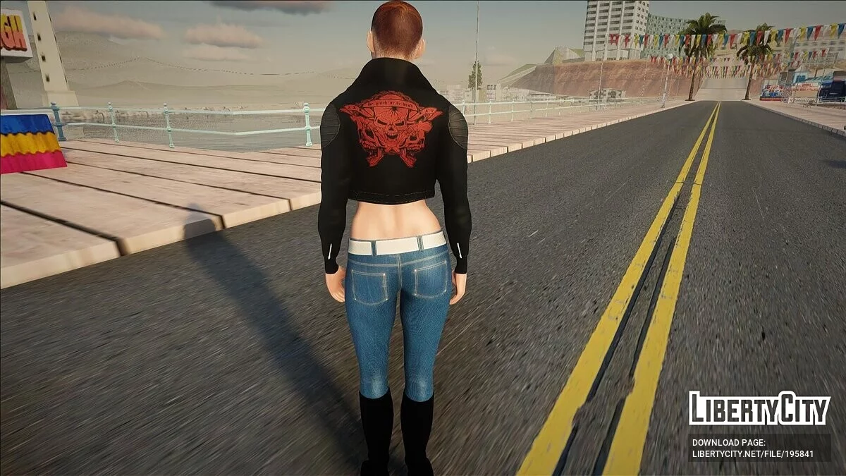 Клэр в одежде байкера / GTA San Andreas