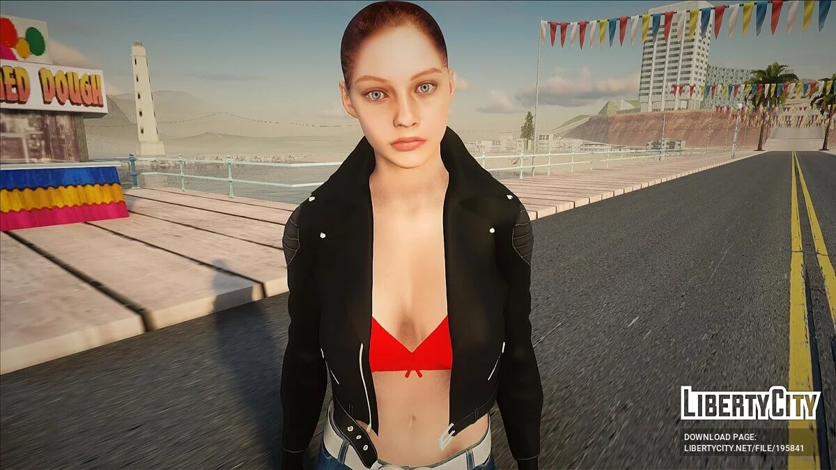 Клэр в одежде байкера / GTA San Andreas