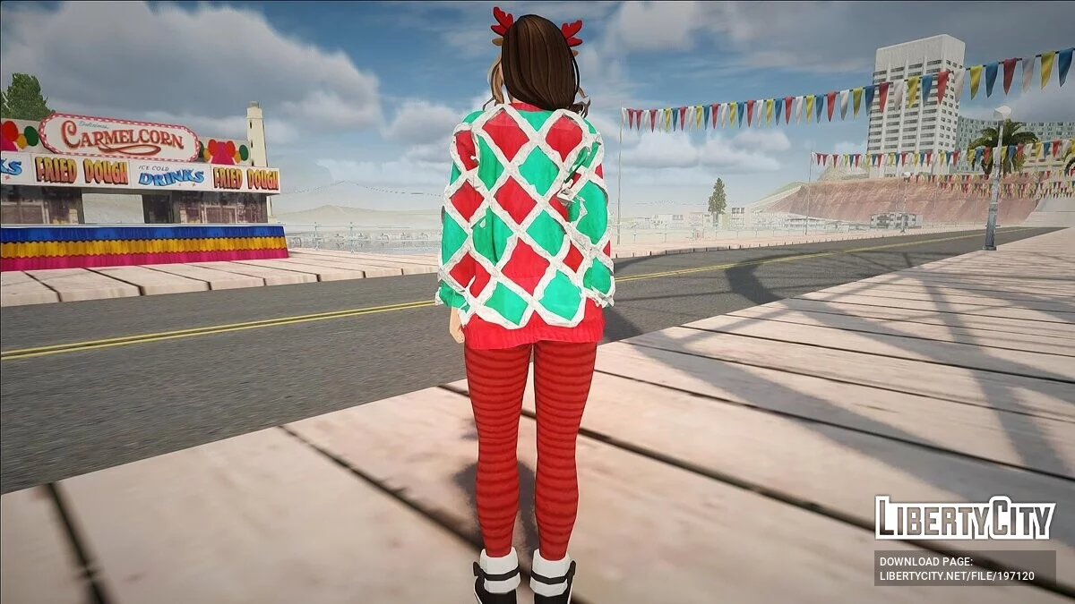 Девушка в Рождественском наряде / GTA San Andreas