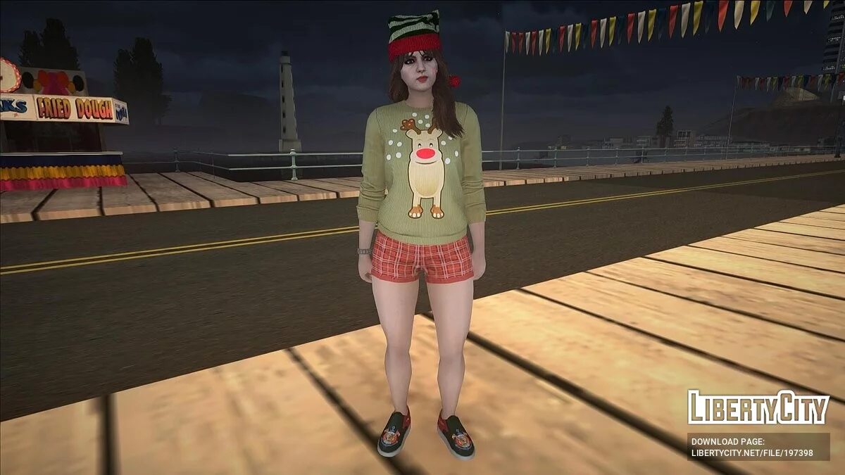 Девушка в Рождественском наряде / GTA San Andreas