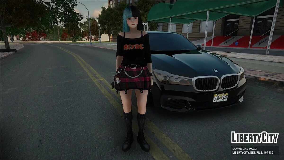 Хитоми Kawaii Gothic фанатка AC/DC / GTA San Andreas