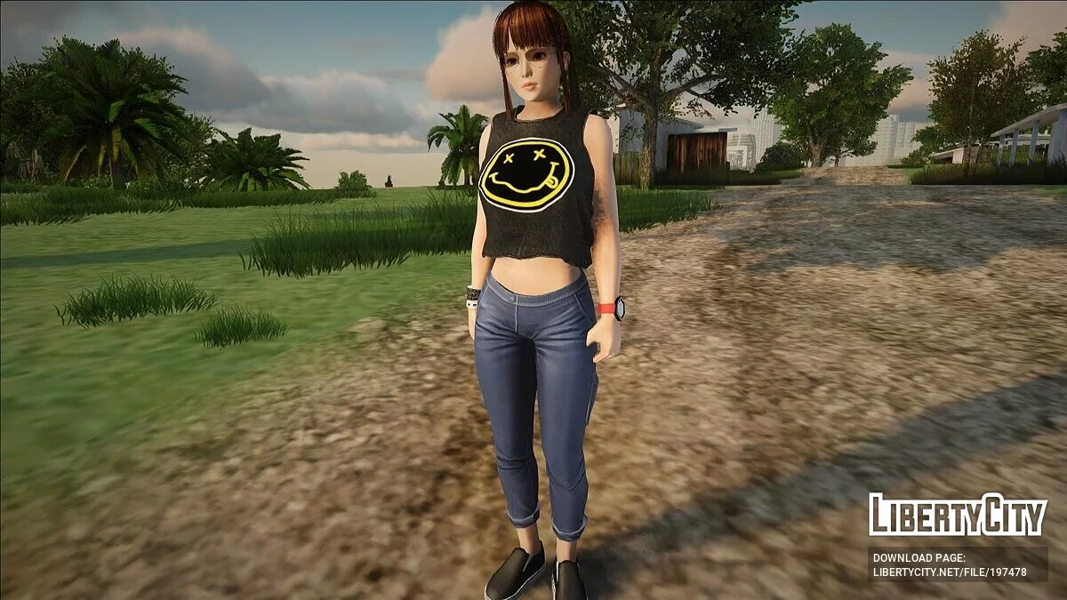Лэй-Фанг в наряде Нирваны / GTA San Andreas
