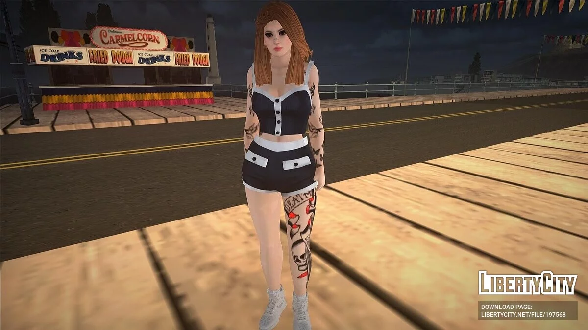 Рандомный женский скин с татуировками / GTA San Andreas