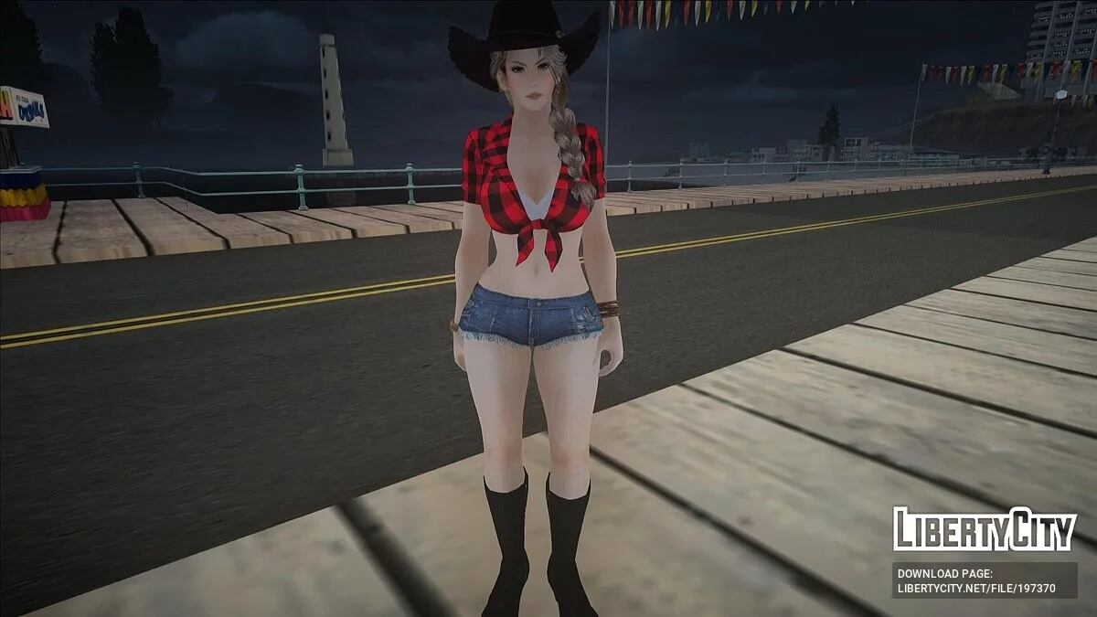 Сара Брайан в одежде пастушки / GTA San Andreas