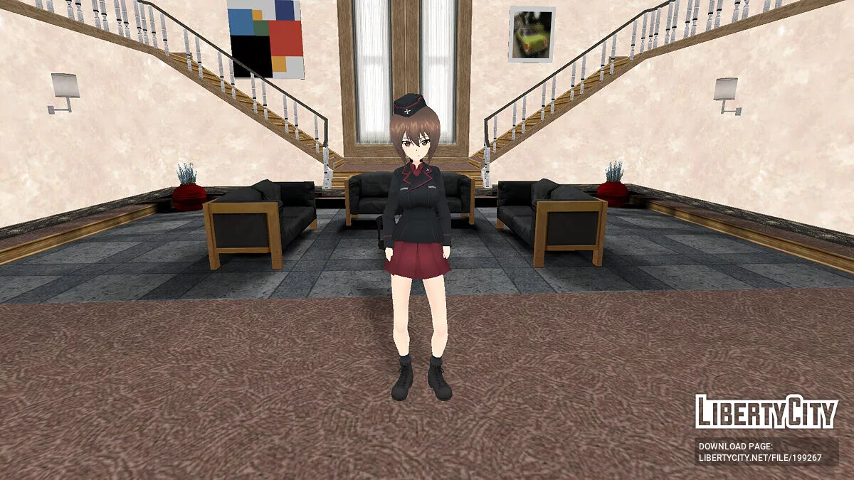 Maho Nishizumi из Girls und Panzer / GTA San Andreas