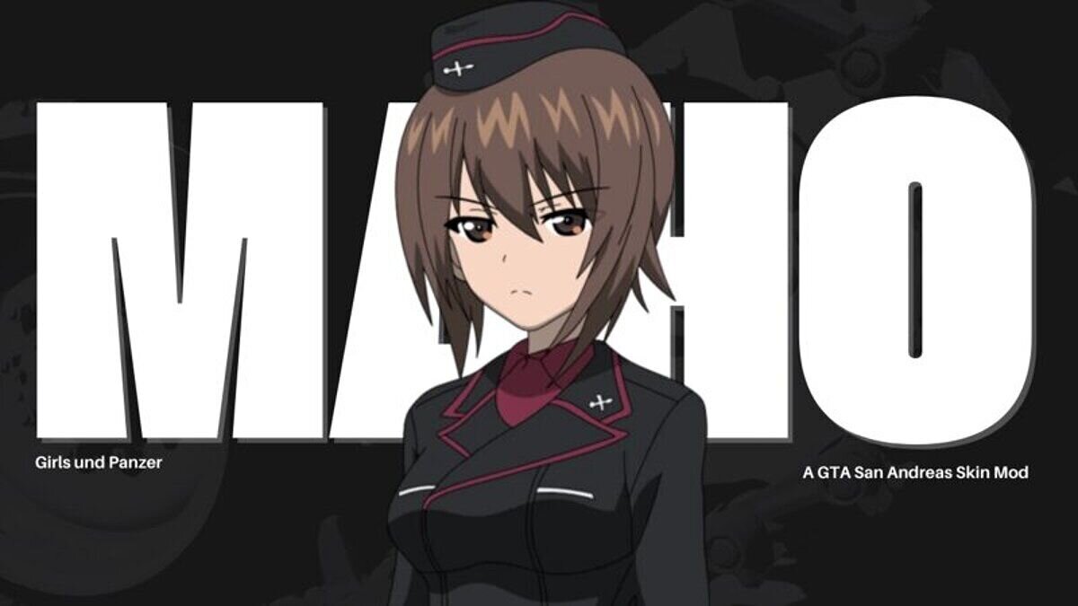 Скачать Maho Nishizumi из Girls und Panzer для GTA San Andreas