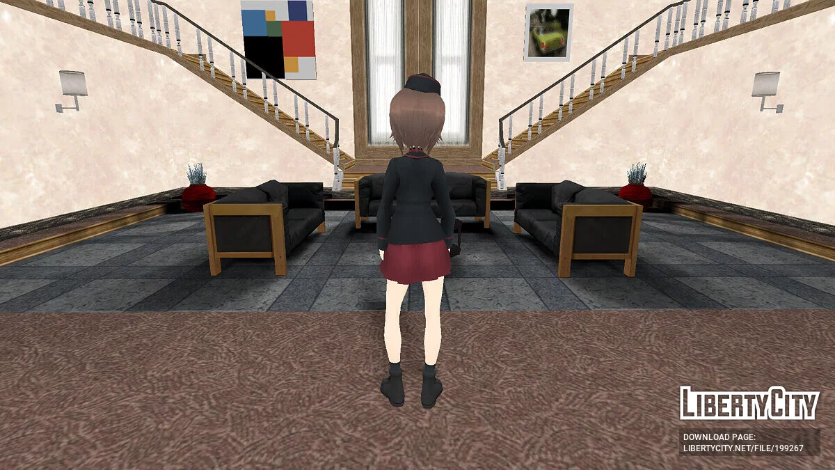 Maho Nishizumi из Girls und Panzer / GTA San Andreas