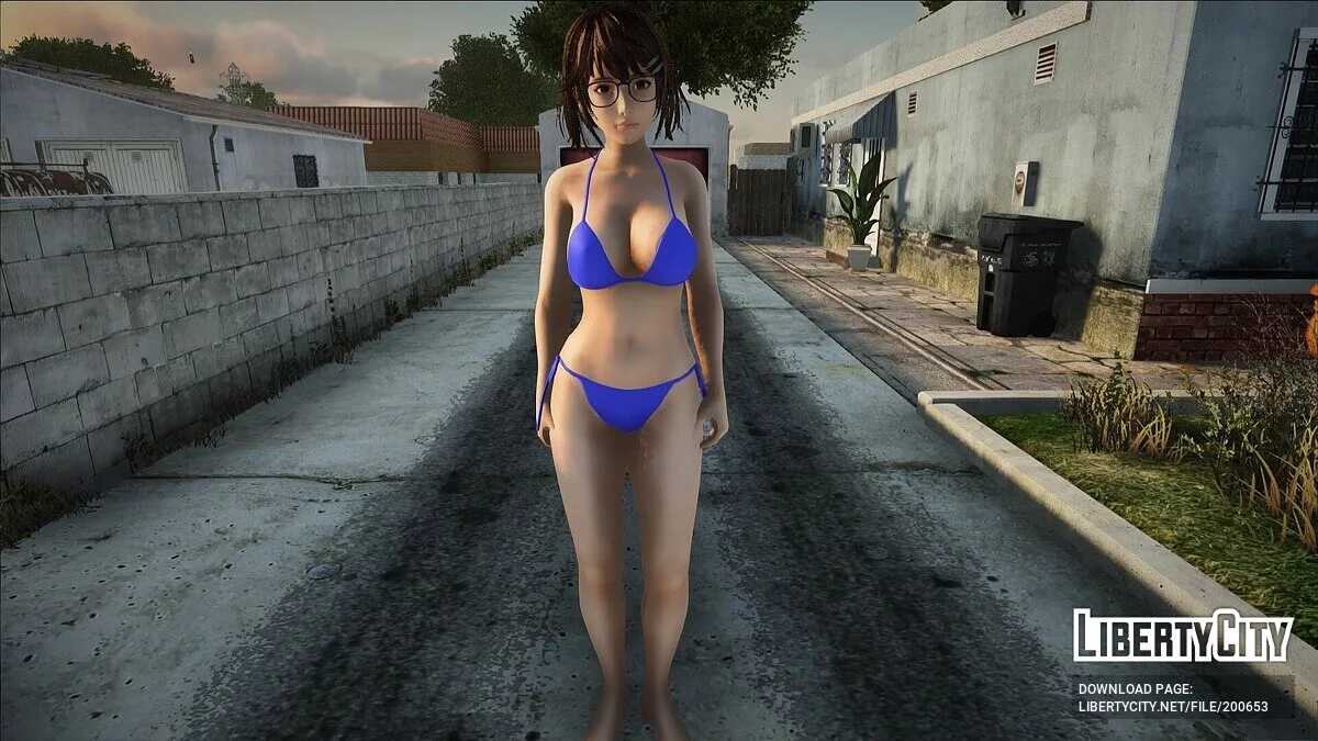 Цукуши в голубом купальнике / GTA San Andreas