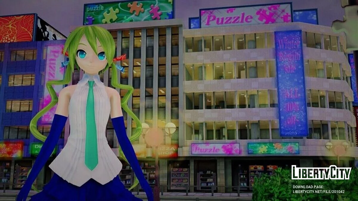 Hatsune Miku Patchwork + анимация лица / GTA San Andreas