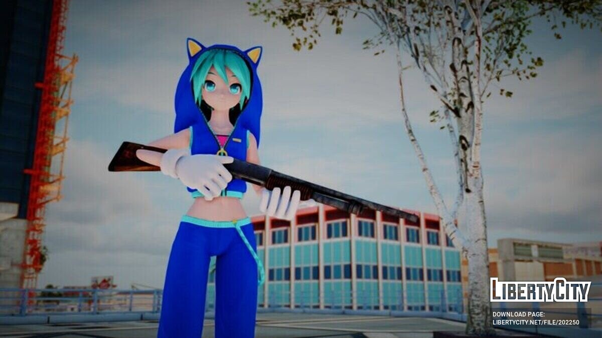 Скачать Hatsune Miku Sonic Style для GTA San Andreas