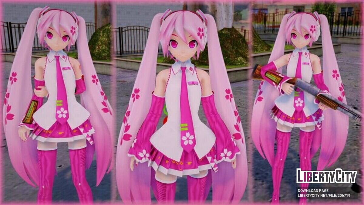 Скачать PDFT Hatsune Miku: Sakura Miku для GTA San Andreas