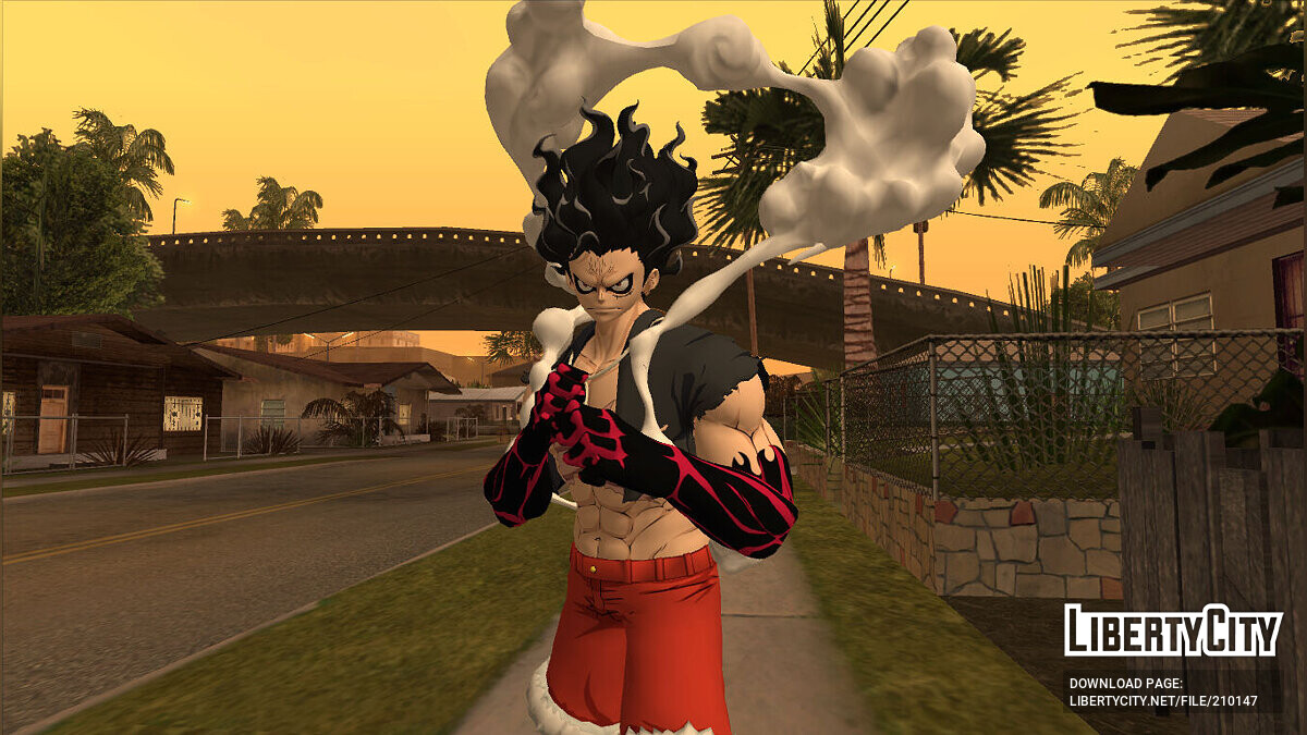 Скачать Gear Fourths: SnakeMan - Monkey D. Luffy для GTA San Andreas