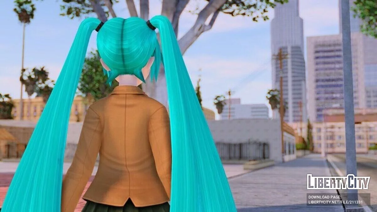 Hatsune Miku Mousou Girl + анимация лица / GTA San Andreas