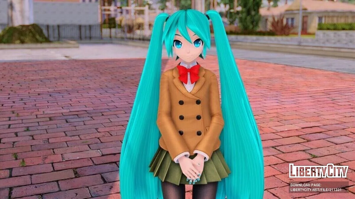 Hatsune Miku Mousou Girl + анимация лица / GTA San Andreas