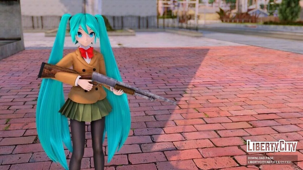 Hatsune Miku Mousou Girl + анимация лица / GTA San Andreas