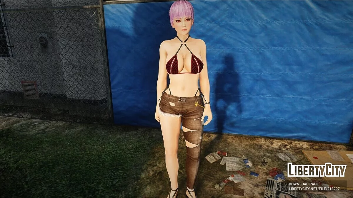 Аяне из DOAXVV в сексуальном наряде Гуччи / GTA San Andreas