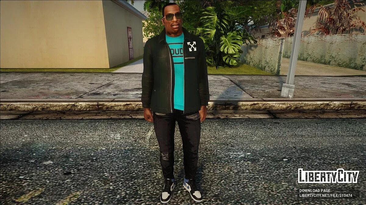 Карл Джонсон в повседневной одежде Off White / GTA San Andreas