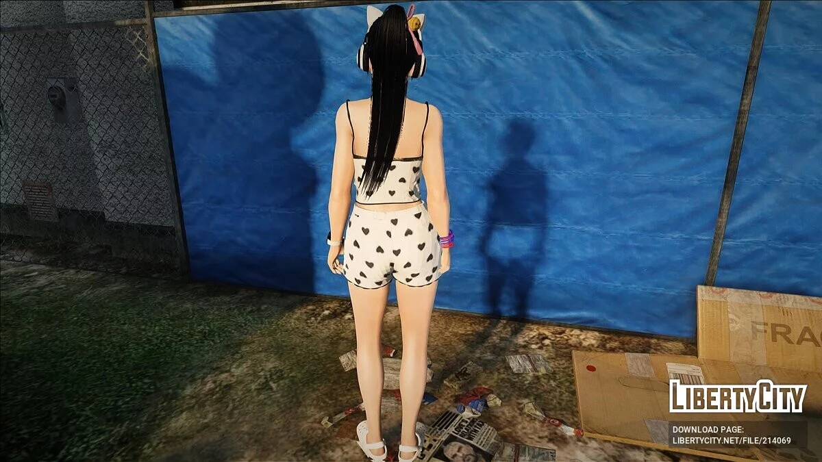 Кохару из DOAXVV в сексуальной пижаме ко дню Св. Валентина / GTA San Andreas