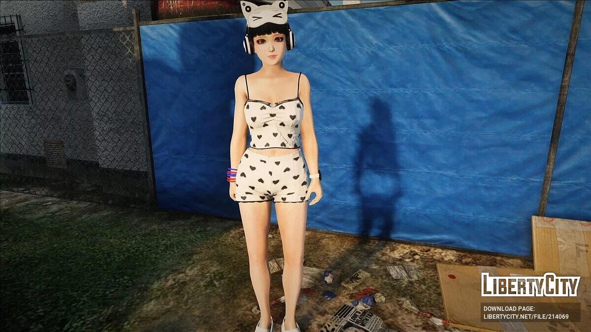Кохару из DOAXVV в сексуальной пижаме ко дню Св. Валентина / GTA San Andreas