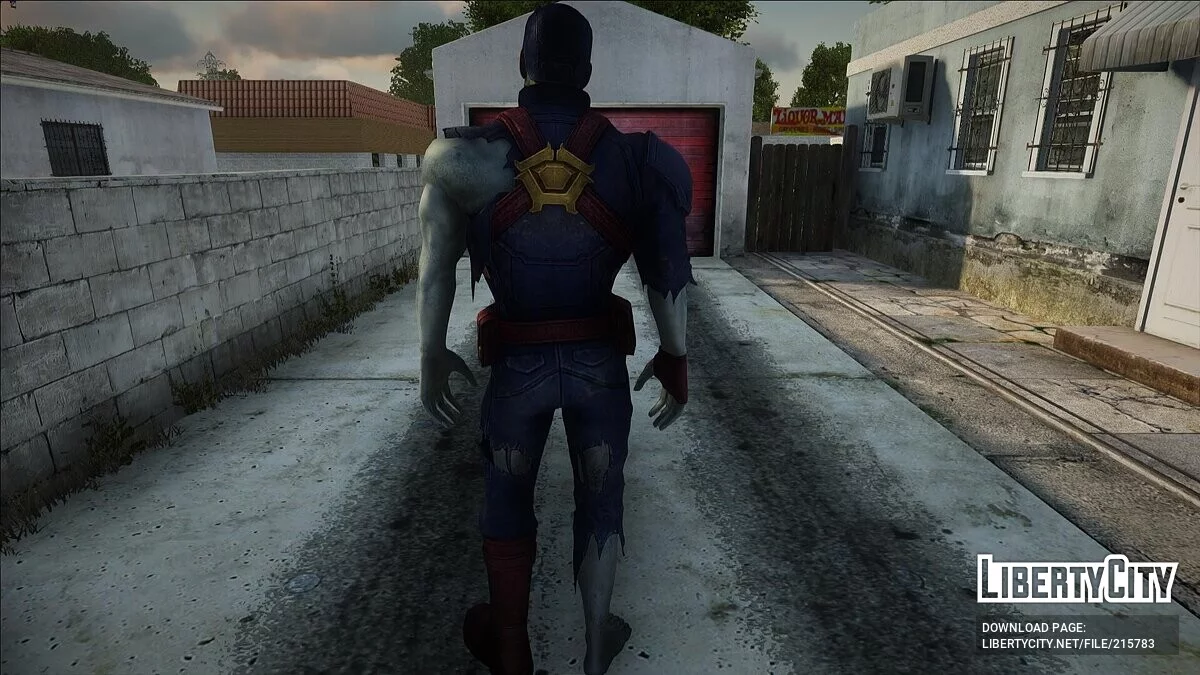 Капитан Америка зомби из Marvel Future Fight / GTA San Andreas