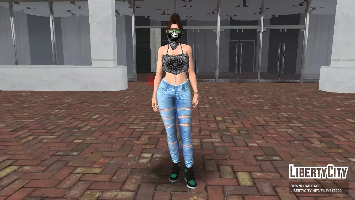 Май Ширануи в гангстерско-спортивном стиле / GTA San Andreas