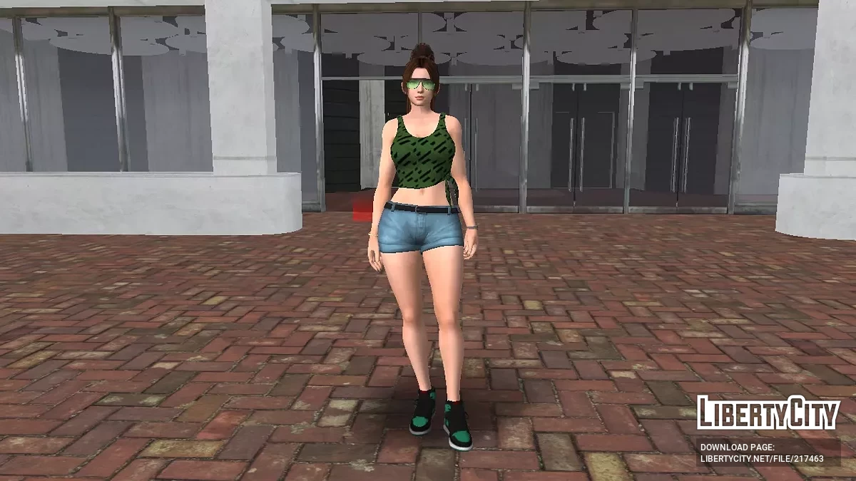 Май Ширануи в костюме гангстера / GTA San Andreas