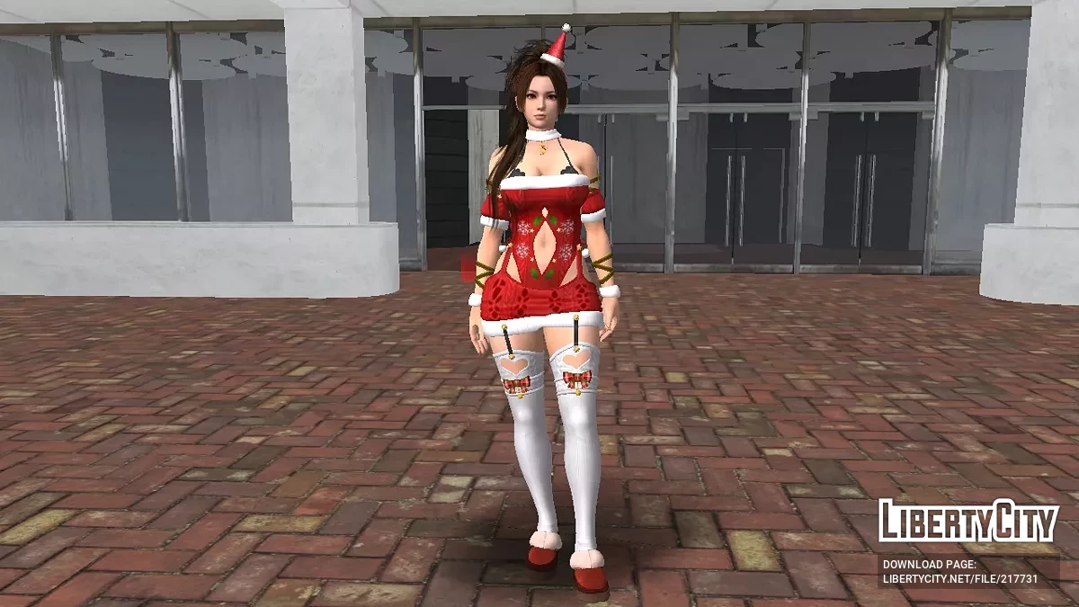 Май Ширануи в оригинальном рождественском костюме / GTA San Andreas