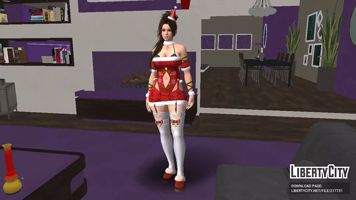 Май Ширануи в оригинальном рождественском костюме / GTA San Andreas