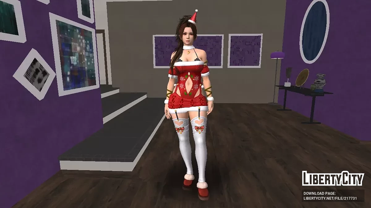 Май Ширануи в оригинальном рождественском костюме / GTA San Andreas