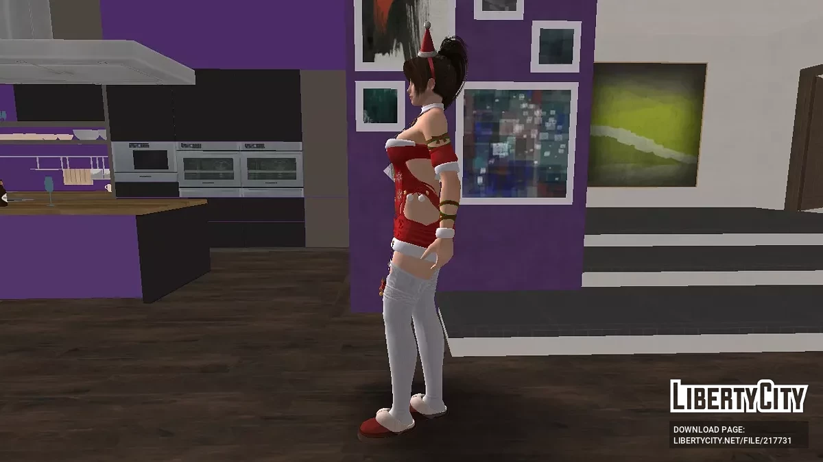 Май Ширануи в оригинальном рождественском костюме / GTA San Andreas