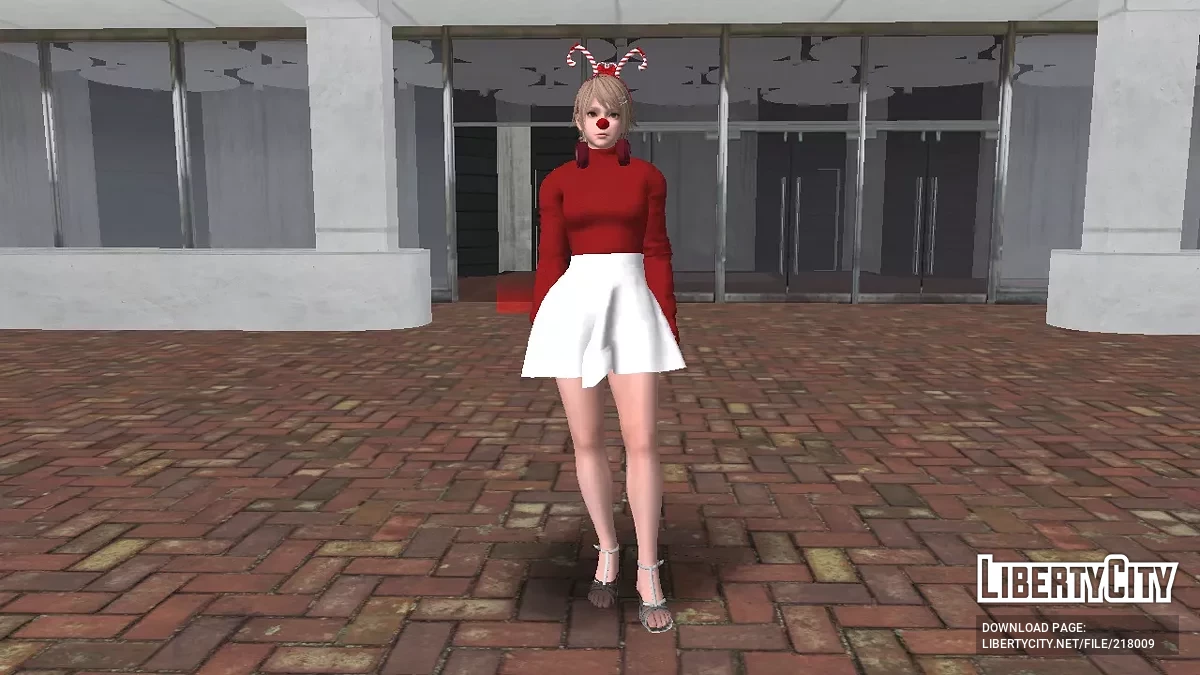 Эми в новогоднем костюме / GTA San Andreas