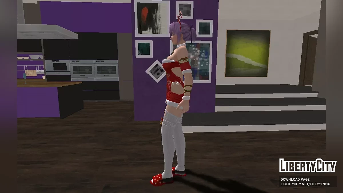 Аянэ в новогоднем костюме / GTA San Andreas
