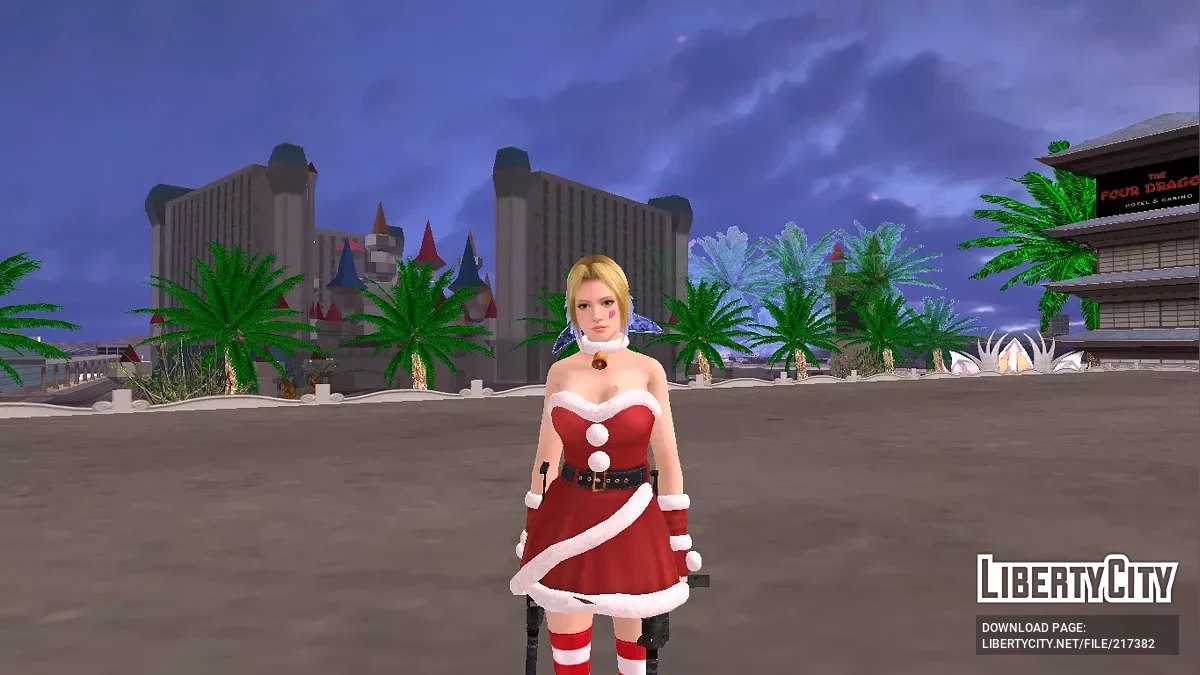 Хелена Дуглас из Dead Or Alive в новогоднем костюме / GTA San Andreas
