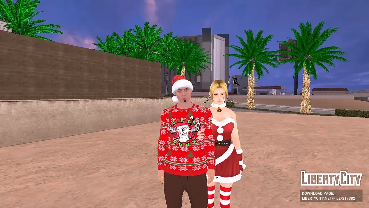 Хелена Дуглас из Dead Or Alive в новогоднем костюме / GTA San Andreas