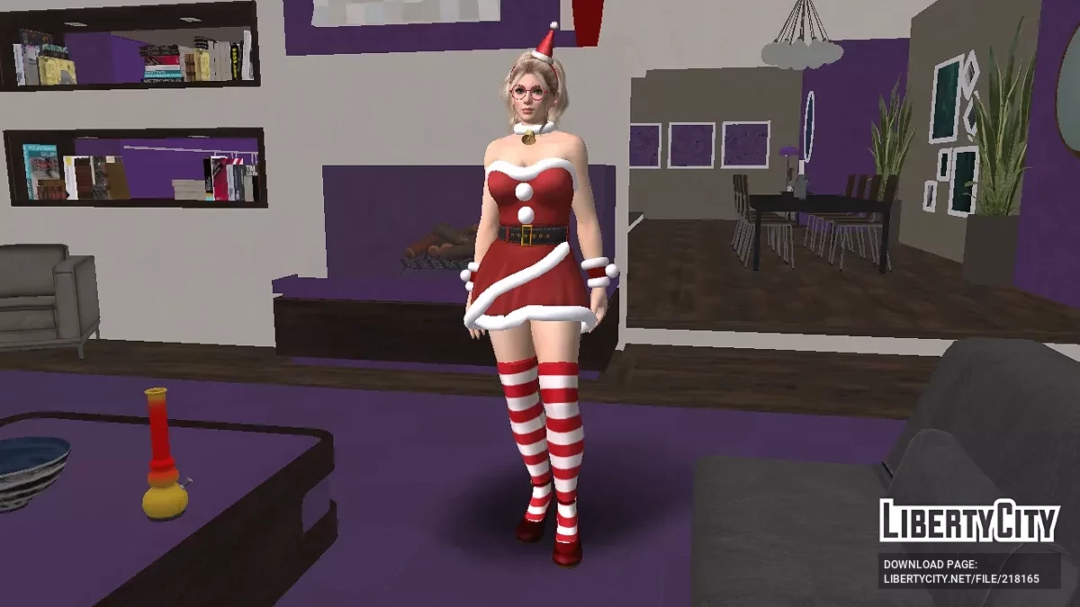 Хелена Дуглас в костюме Санты / GTA San Andreas
