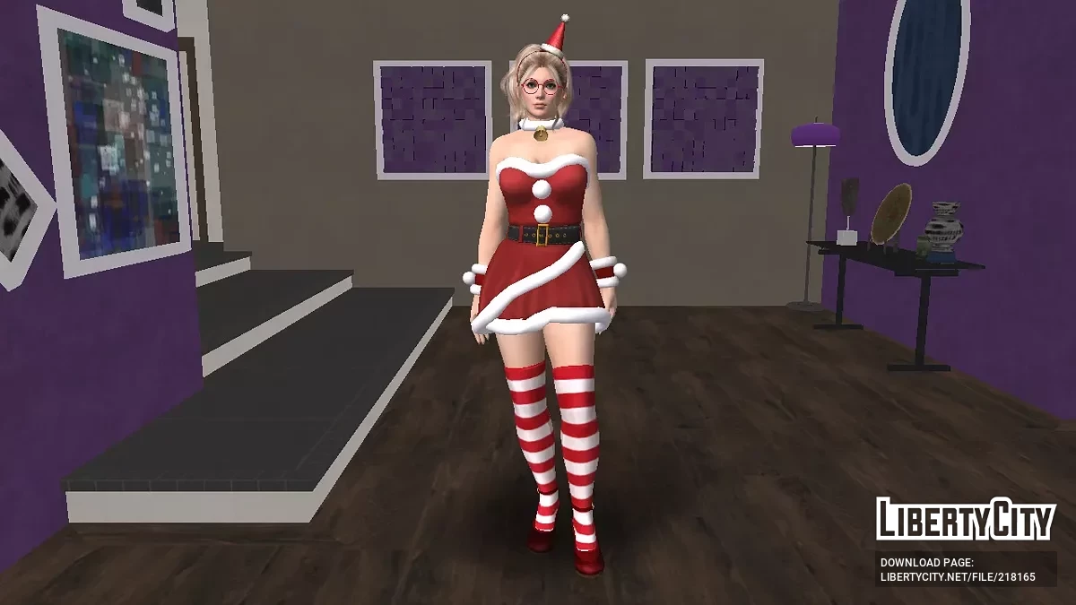 Хелена Дуглас в костюме Санты / GTA San Andreas