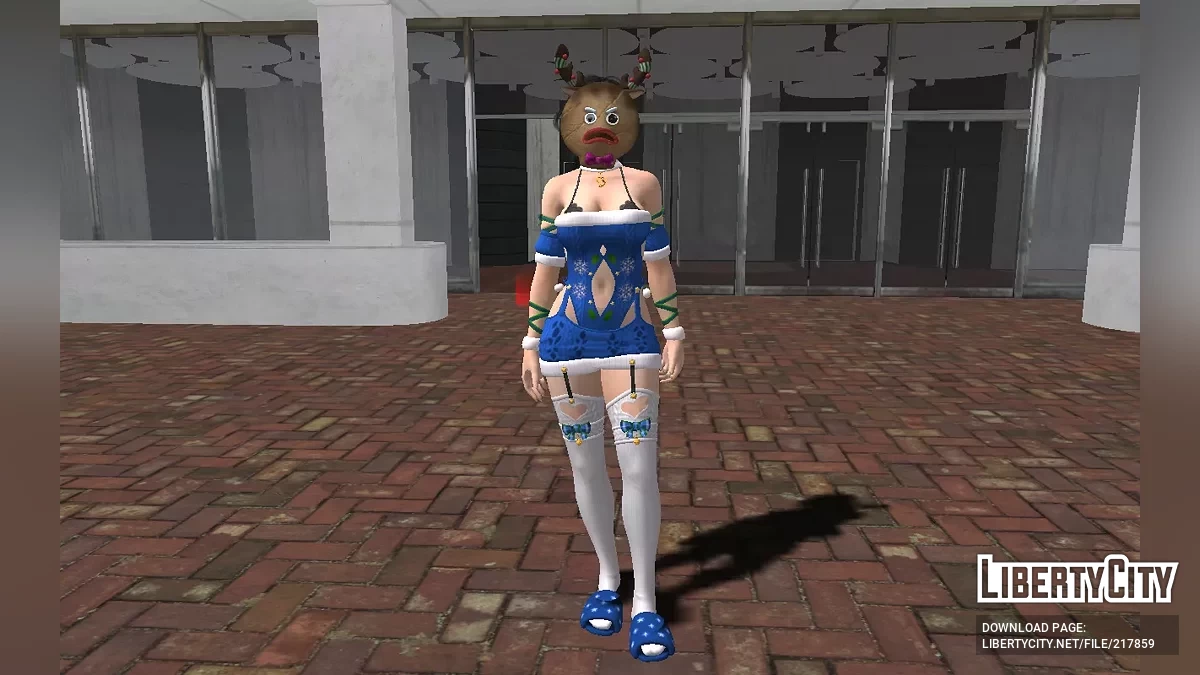 Момиджи в новогоднем костюме / GTA San Andreas